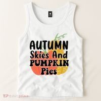Autumn Skies And Pumpkin Pies Cute Tank Top thumb 2