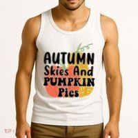 Autumn Skies And Pumpkin Pies Cute Tank Top thumb 3