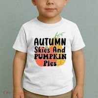 Autumn Skies And Pumpkin Pies Cute Toddler T-Shirt thumb 2