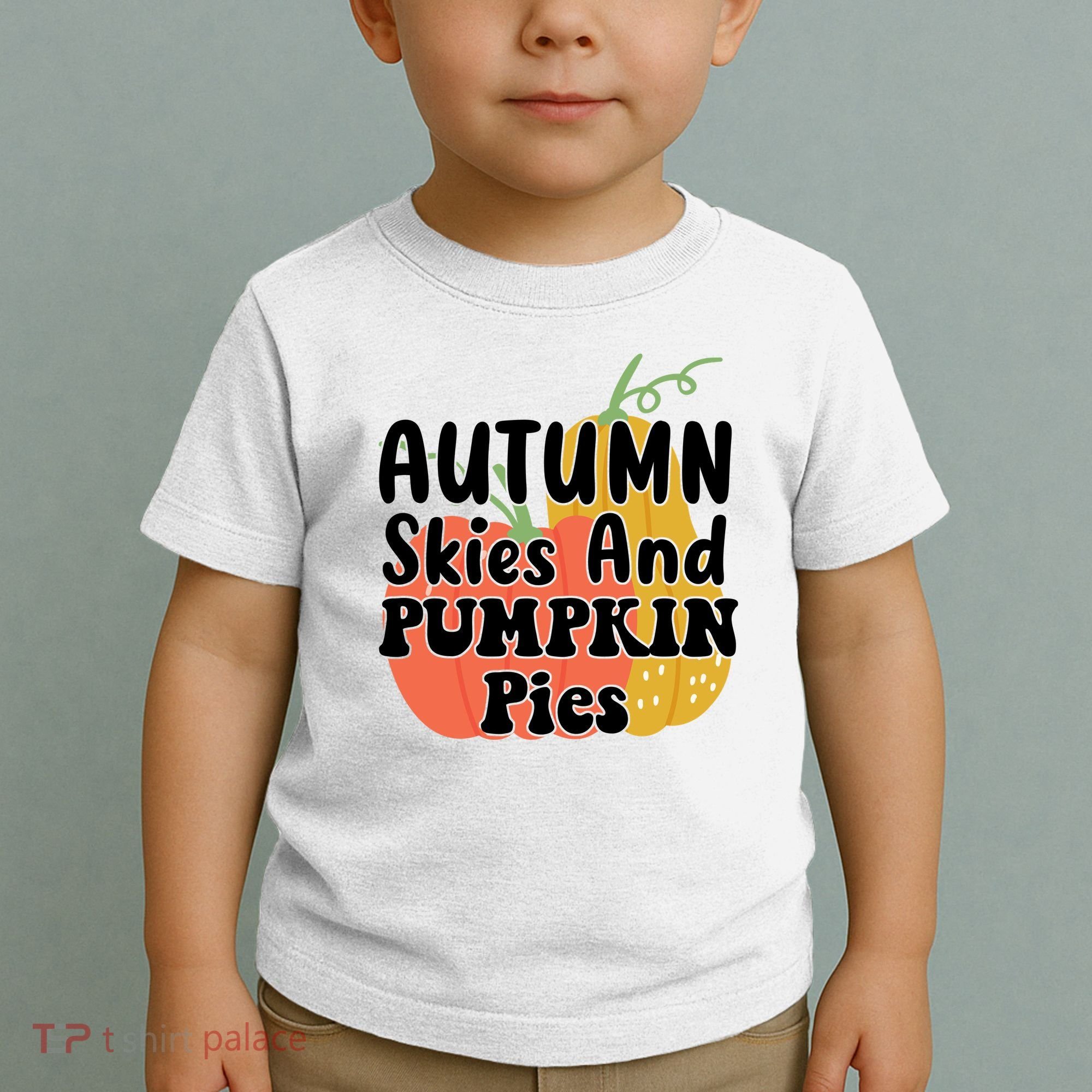 Autumn Skies And Pumpkin Pies Cute Toddler T-Shirt