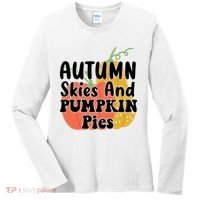 Autumn Skies And Pumpkin Pies Cute Women's Long Sleeve Shirt thumb 0