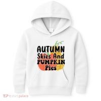 Autumn Skies And Pumpkin Pies Cute Kids Hoodie thumb 0