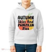 Autumn Skies And Pumpkin Pies Cute Kids Hoodie thumb 4