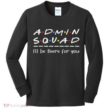 Admin Squad Administrative Assistant Office Secretary Kids Long Sleeve Shirt