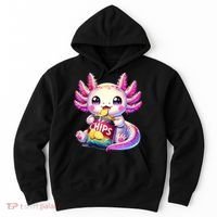 Axolotl Snaxolotl Anime Cute Kawaii Axolotl Hoodie thumb 0