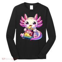 Axolotl Snaxolotl Anime Cute Kawaii Axolotl Long Sleeve Shirt thumb 0