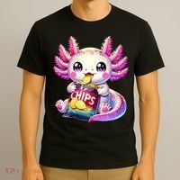 Axolotl Snaxolotl Anime Cute Kawaii Axolotl T-Shirt thumb 3