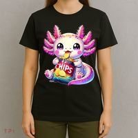 Axolotl Snaxolotl Anime Cute Kawaii Axolotl T-Shirt thumb 4