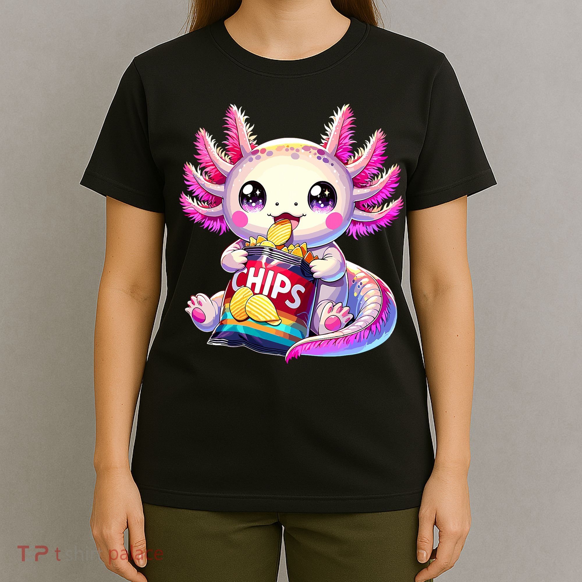 Axolotl Snaxolotl Anime Cute Kawaii Axolotl T-Shirt