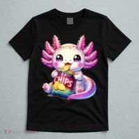 Axolotl Snaxolotl Anime Cute Kawaii Axolotl T-Shirt thumb 5
