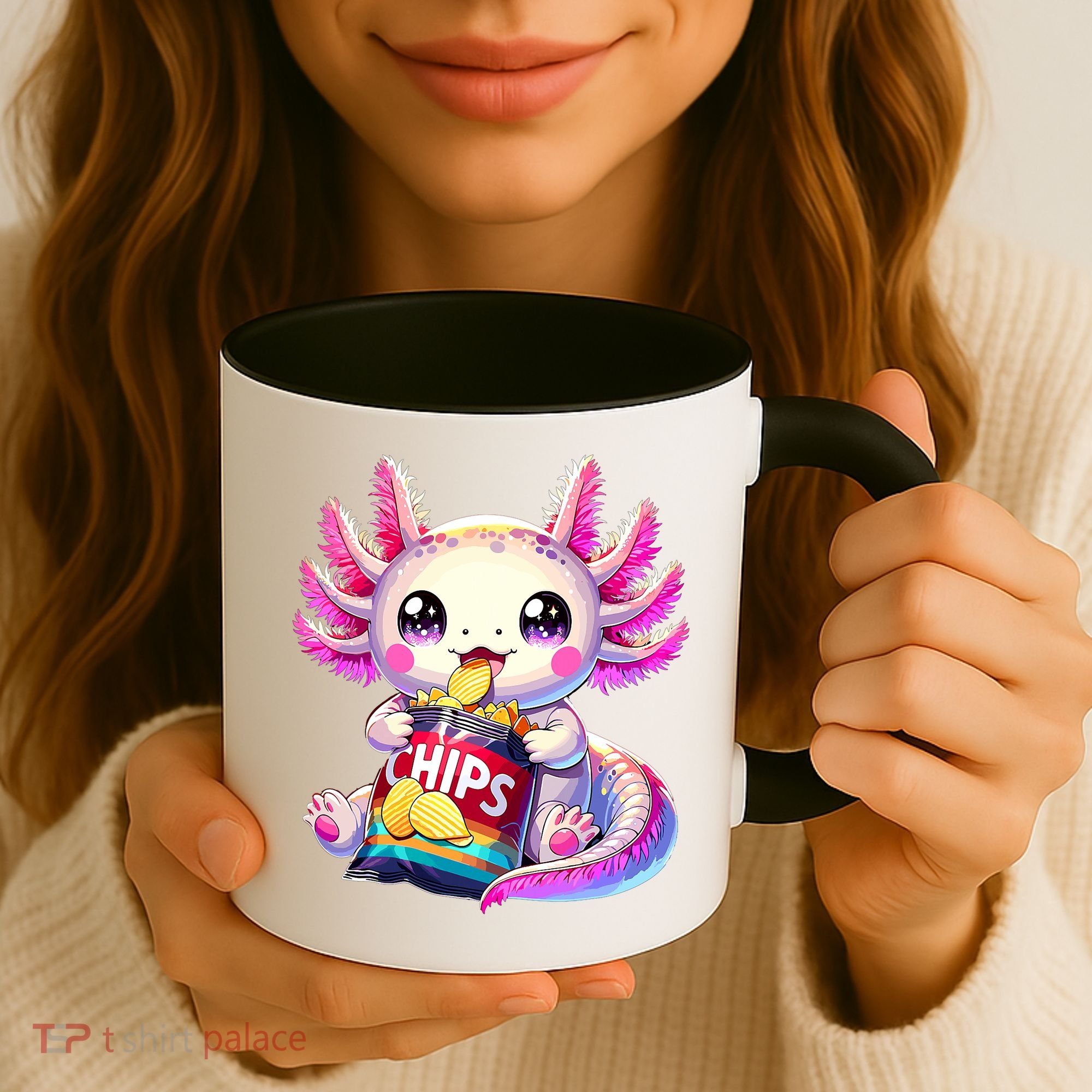 Axolotl Snaxolotl Anime Cute Kawaii Axolotl Coffee Mug