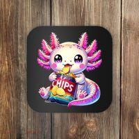 Axolotl Snaxolotl Anime Cute Kawaii Axolotl Coaster thumb 0
