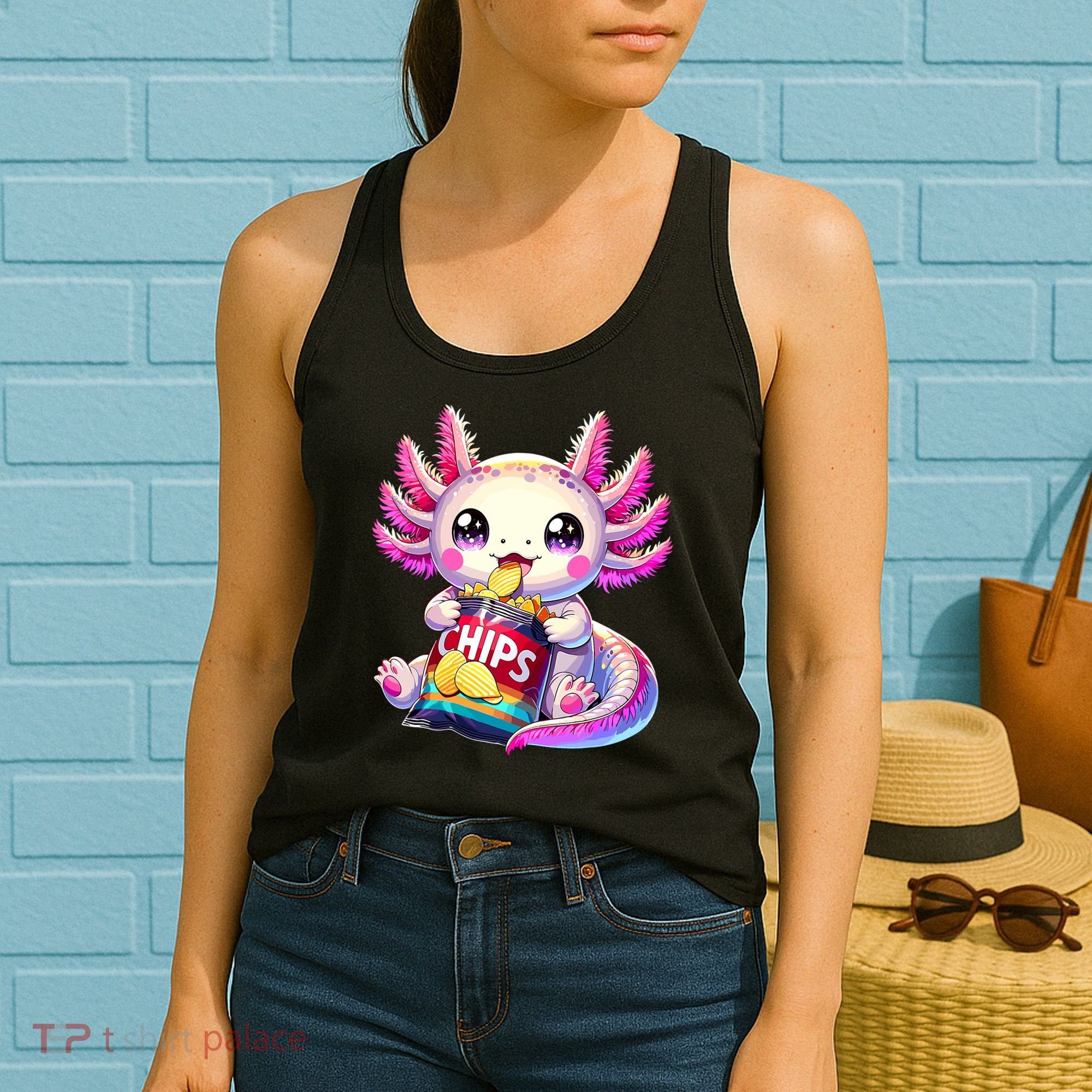 Axolotl Snaxolotl Anime Cute Kawaii Axolotl Women's Tank Top