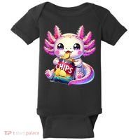 Axolotl Snaxolotl Anime Cute Kawaii Axolotl Baby Bodysuit thumb 0