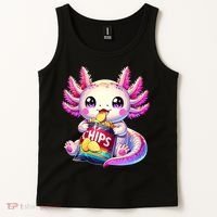 Axolotl Snaxolotl Anime Cute Kawaii Axolotl Tank Top thumb 2