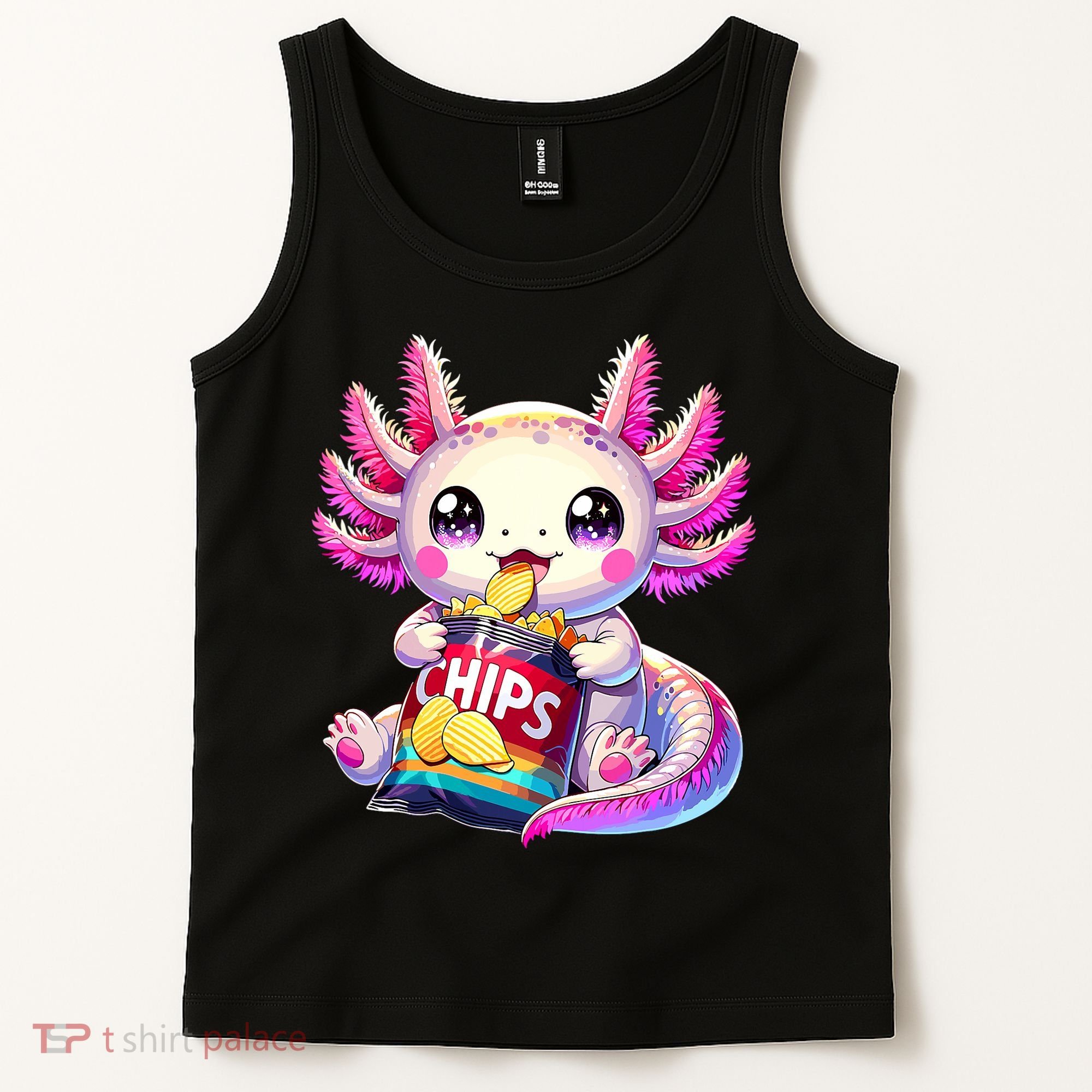 Axolotl Snaxolotl Anime Cute Kawaii Axolotl Tank Top