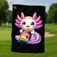 Axolotl Snaxolotl Anime Cute Kawaii Axolotl Golf Towel thumb 1