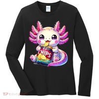 Axolotl Snaxolotl Anime Cute Kawaii Axolotl Women's Long Sleeve Shirt thumb 0