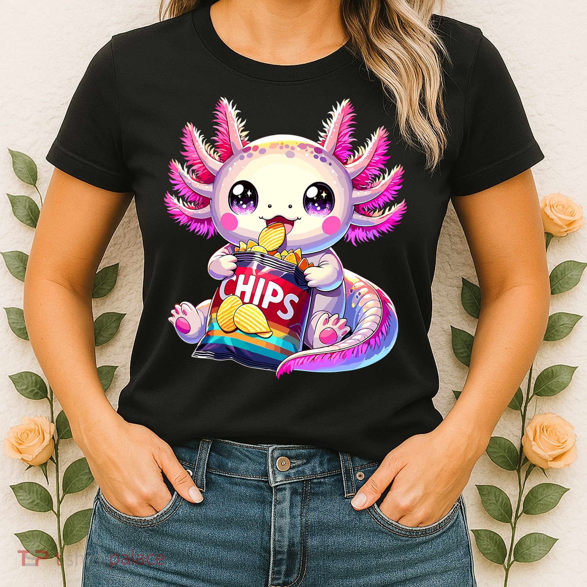 Axolotl Snaxolotl Anime Cute Kawaii Axolotl Women's T-Shirt