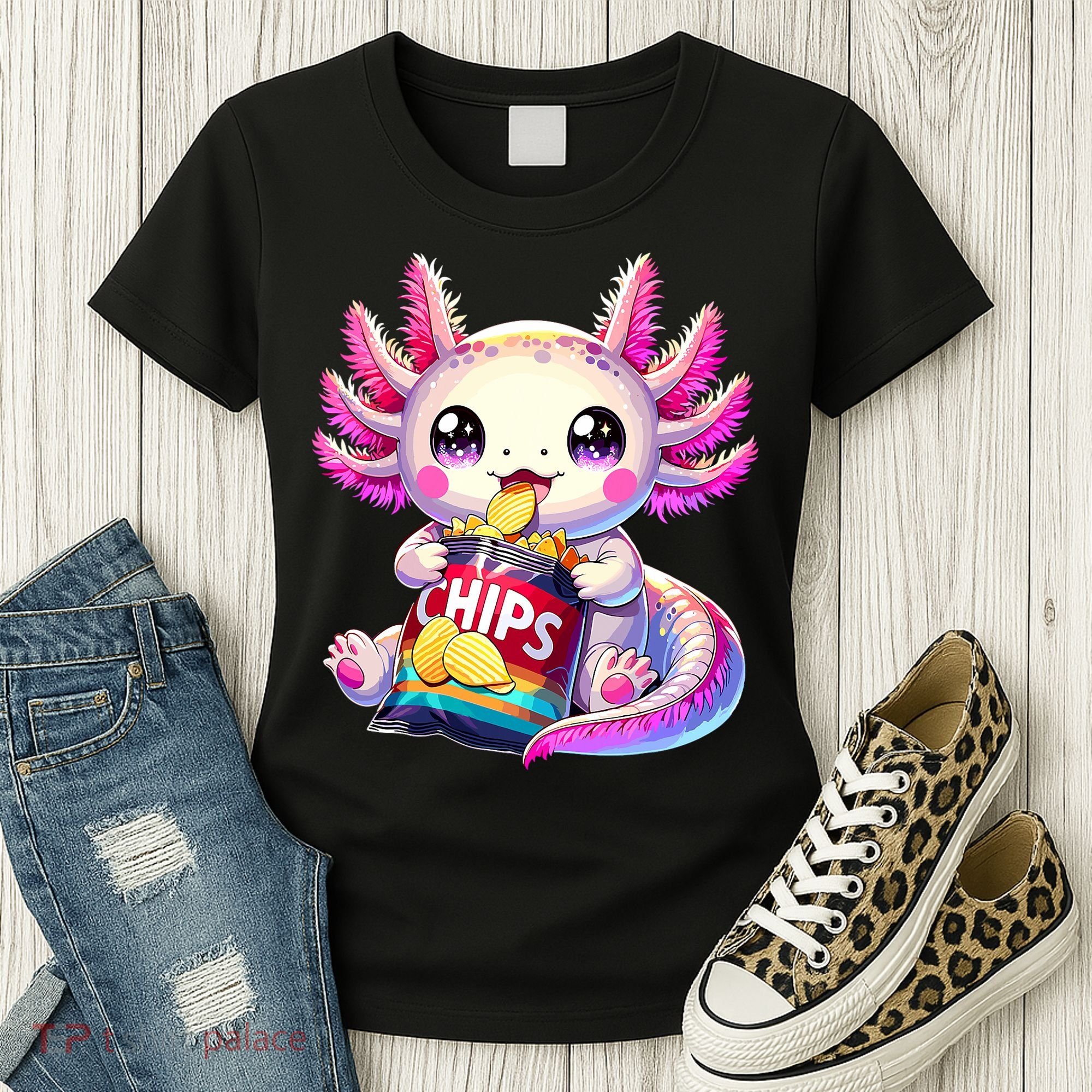 Axolotl Snaxolotl Anime Cute Kawaii Axolotl Women's T-Shirt