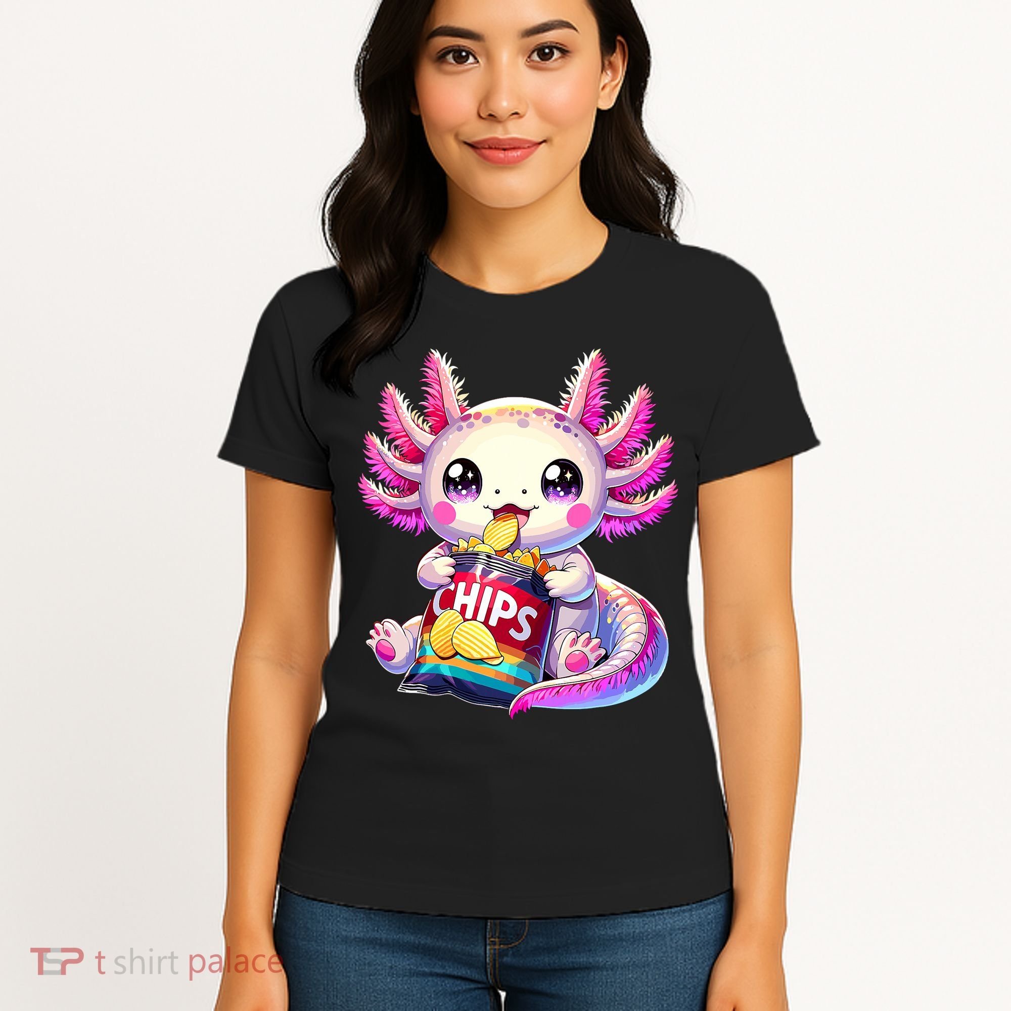 Axolotl Snaxolotl Anime Cute Kawaii Axolotl Women's T-Shirt