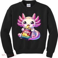 Axolotl Snaxolotl Anime Cute Kawaii Axolotl Kids Sweatshirt thumb 0