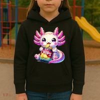 Axolotl Snaxolotl Anime Cute Kawaii Axolotl Kids Hoodie thumb 3