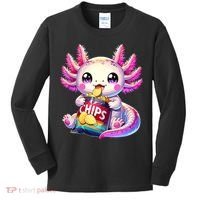 Axolotl Snaxolotl Anime Cute Kawaii Axolotl Kids Long Sleeve Shirt thumb 0