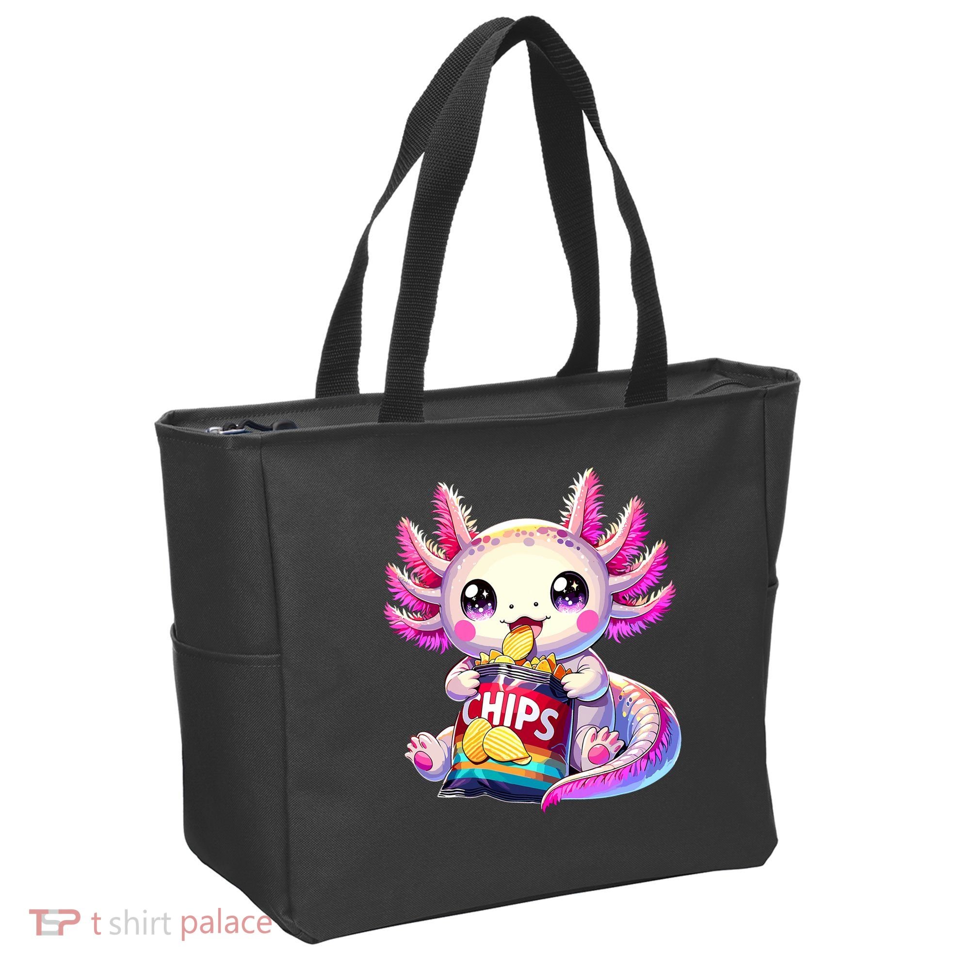 Axolotl Snaxolotl Anime Cute Kawaii Axolotl Tote Bag