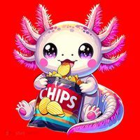 Axolotl Snaxolotl Anime Cute Kawaii Axolotl Santa Hat thumb 1