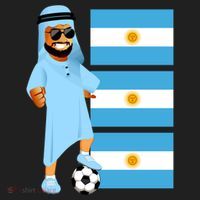 Argentina Sheik Argentina Flag Soccer Gift Hat thumb 2