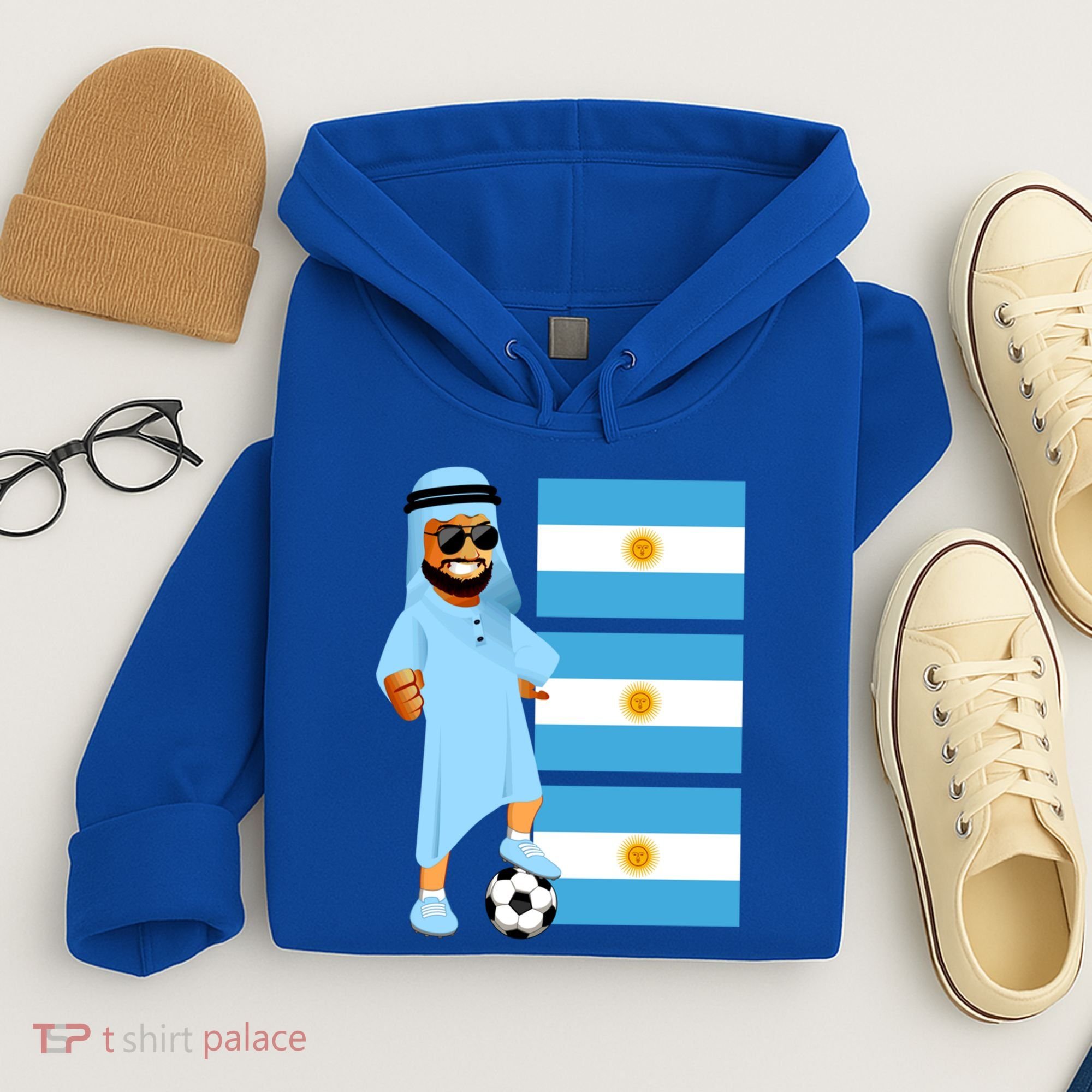 Argentina Sheik Argentina Flag Soccer Gift Hoodie