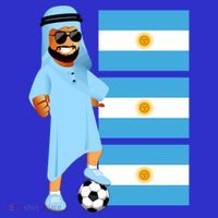 Argentina Sheik Argentina Flag Soccer Gift T-Shirt thumb 7