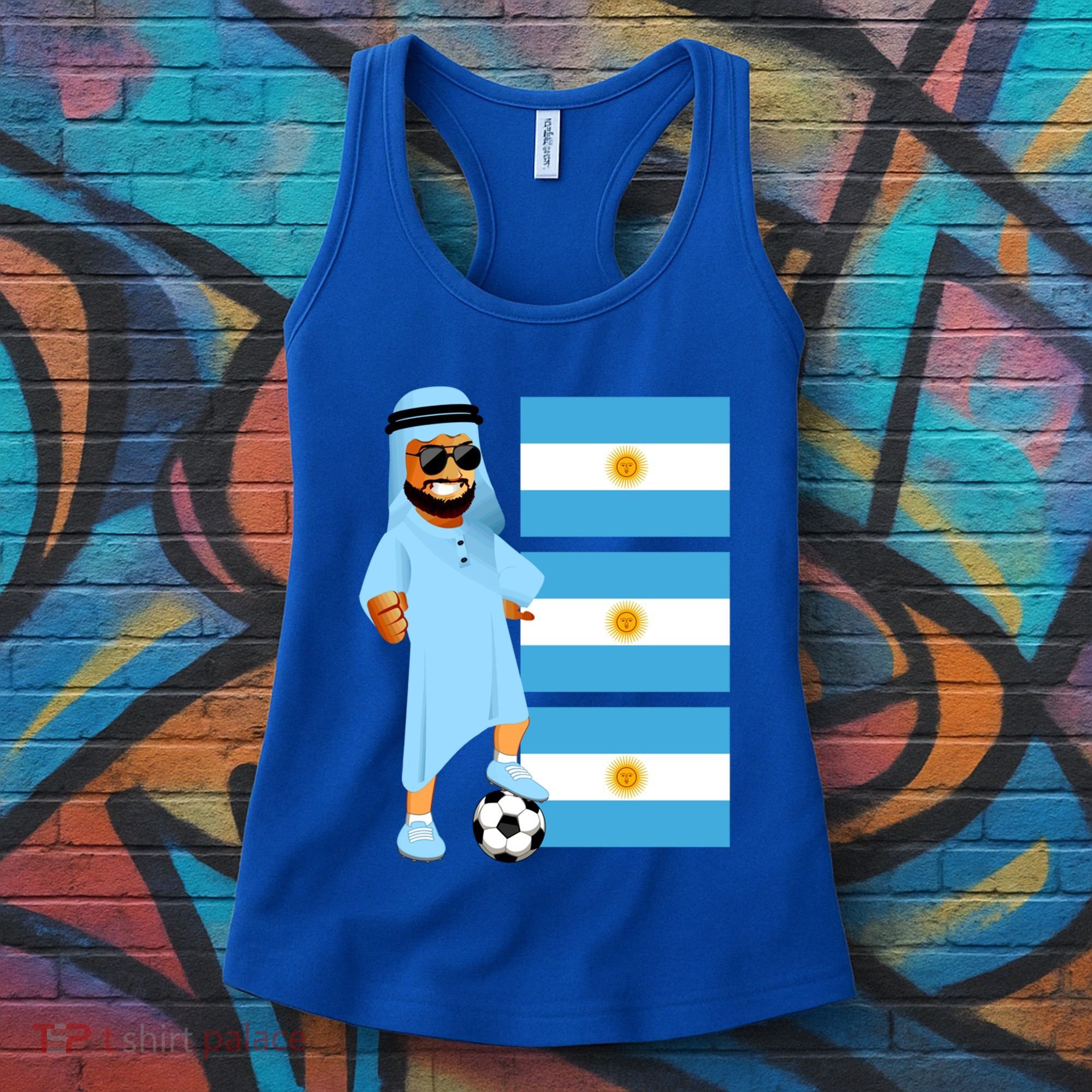 Argentina Sheik Argentina Flag Soccer Gift Women's Tank Top
