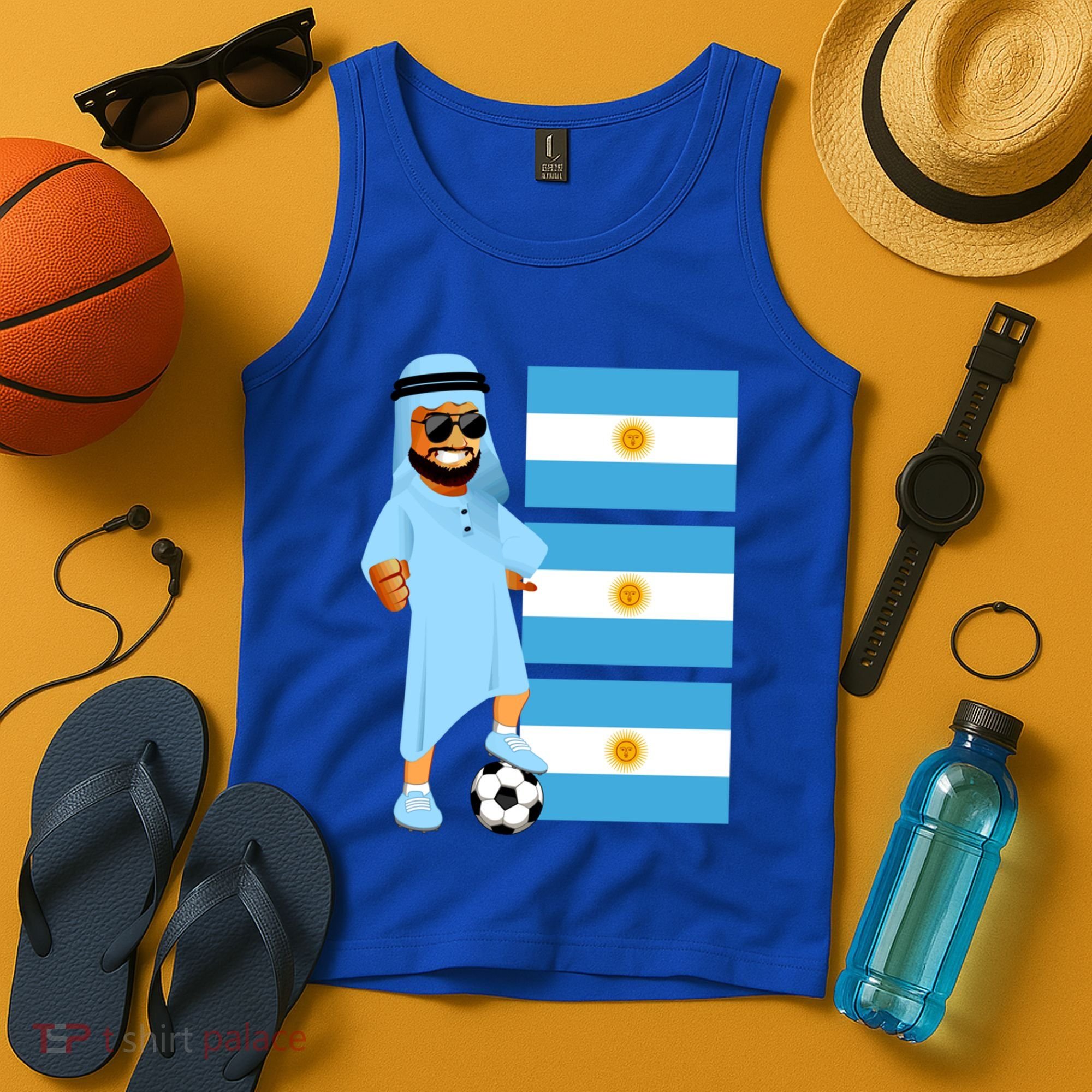 Argentina Sheik Argentina Flag Soccer Gift Tank Top