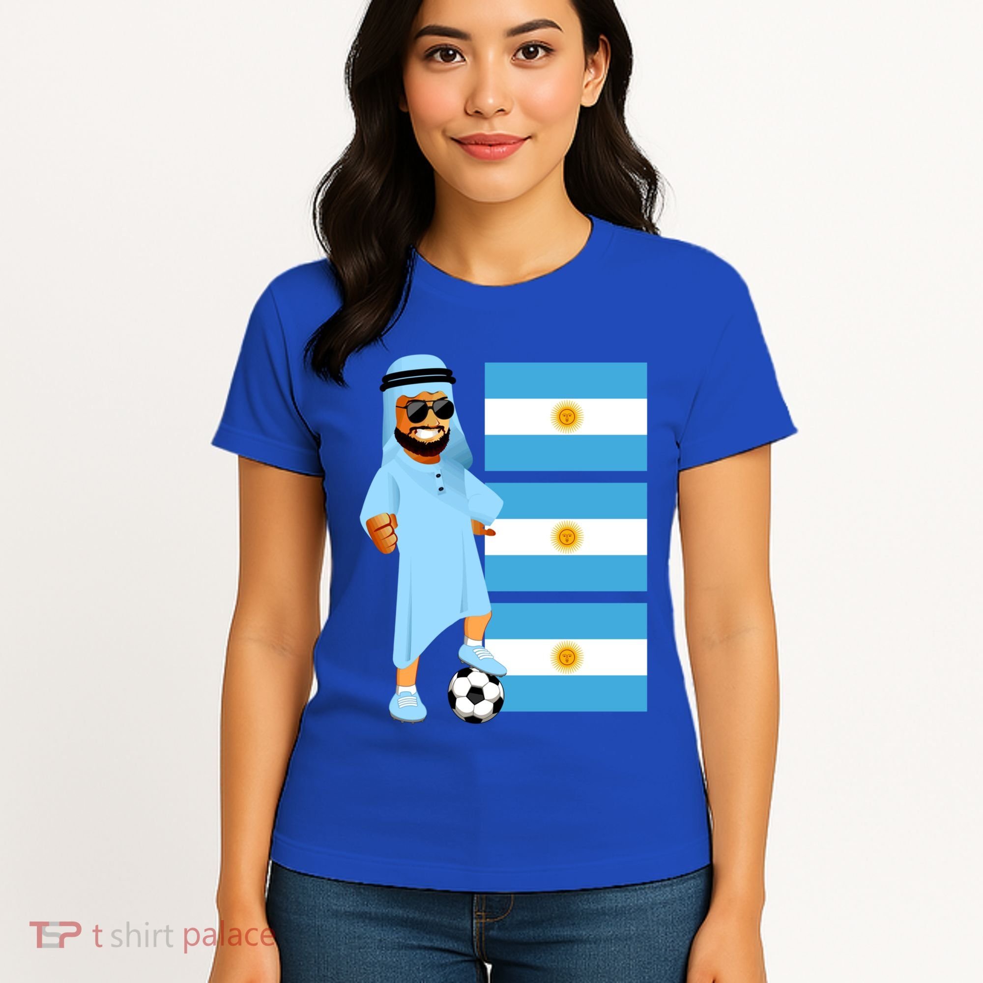 Argentina Sheik Argentina Flag Soccer Gift Women's T-Shirt