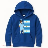 Argentina Sheik Argentina Flag Soccer Gift Kids Hoodie thumb 0
