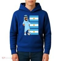 Argentina Sheik Argentina Flag Soccer Gift Kids Hoodie thumb 4