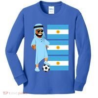 Argentina Sheik Argentina Flag Soccer Gift Kids Long Sleeve Shirt thumb 0