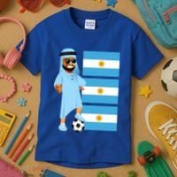 Argentina Sheik Argentina Flag Soccer Gift Kids T-Shirt thumb 3