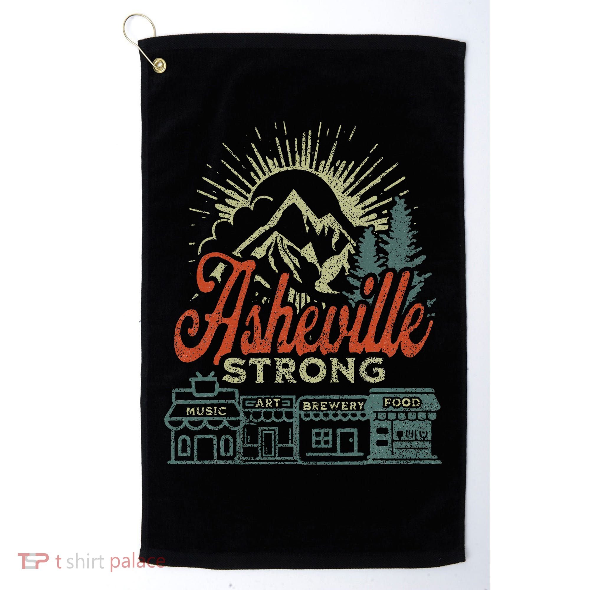 Asheville Strong Asheville North Carolina Golf Towel