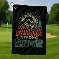 Asheville Strong Asheville North Carolina Golf Towel thumb 1