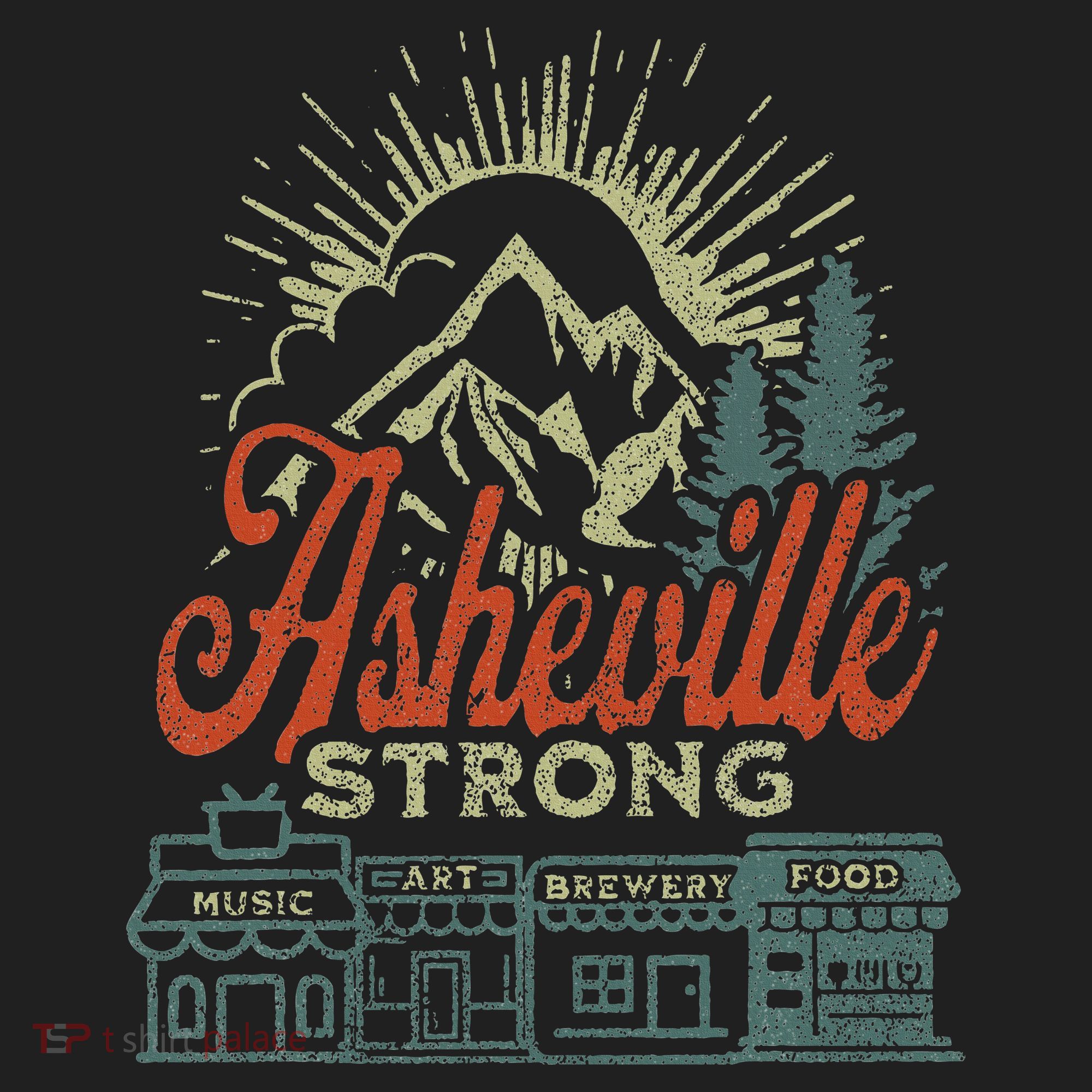 Asheville Strong Asheville North Carolina Golf Towel