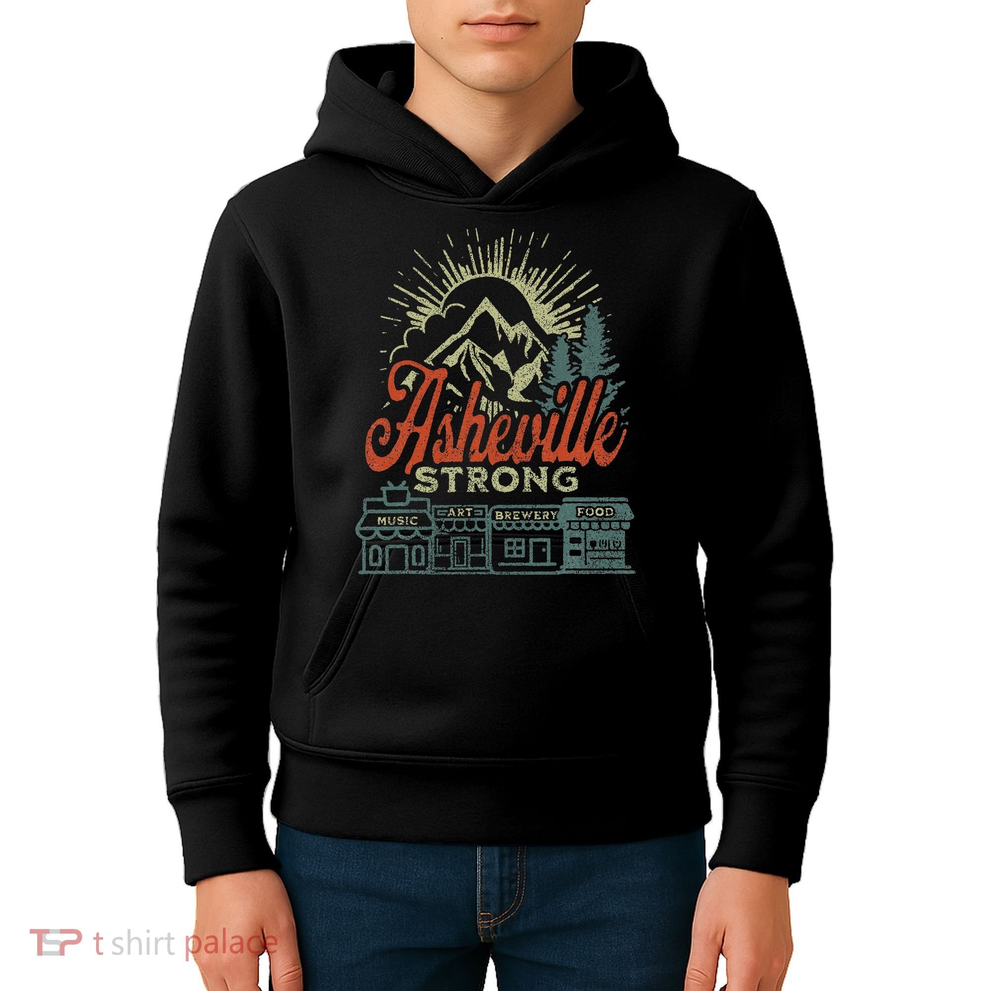 Asheville Strong Asheville North Carolina Kids Hoodie
