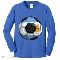 Argentina Soccer Argentina Flag Argentinian Boys Gift Kids Long Sleeve Shirt thumb 0