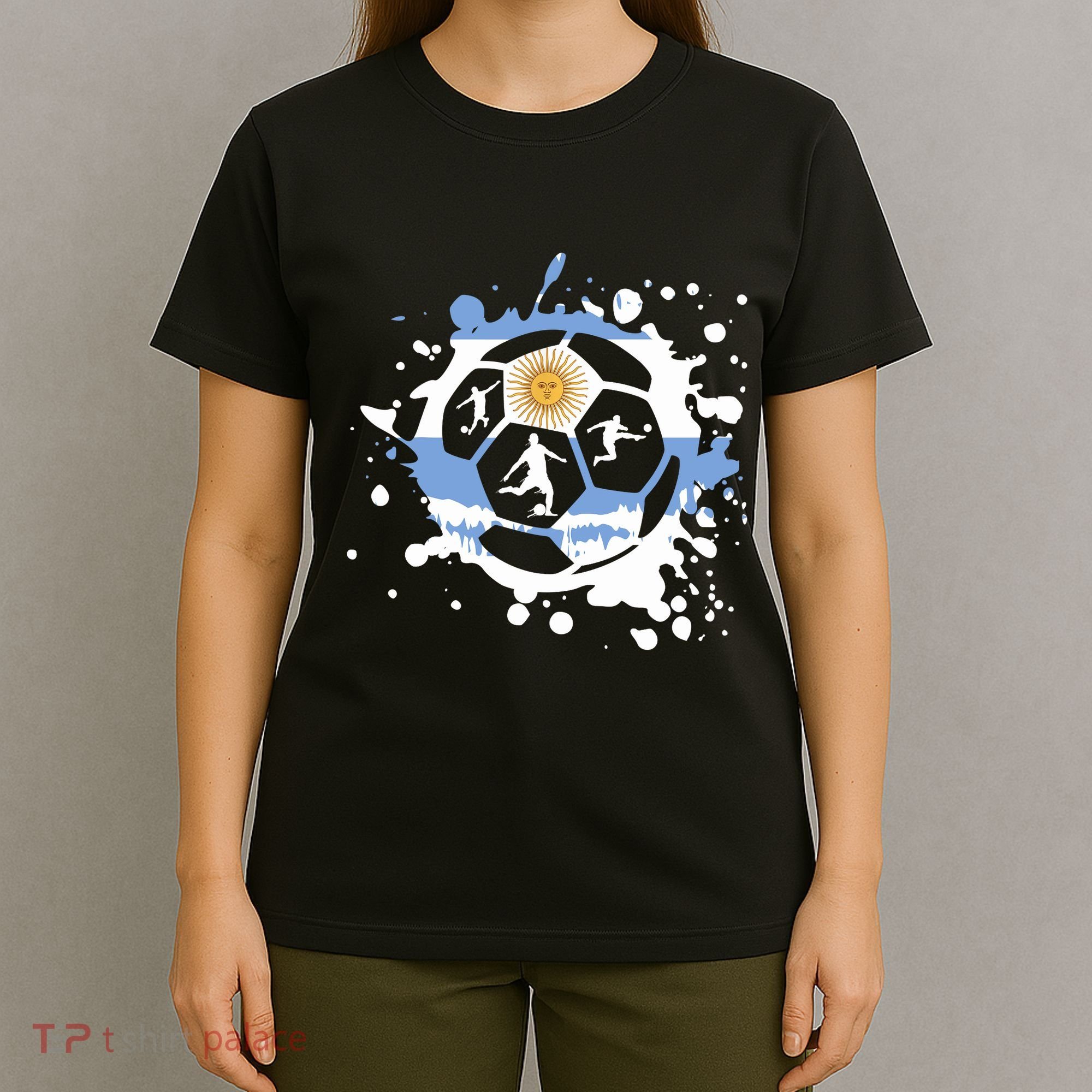 Argentina Soccer Argentinian Flag Jersey Football Fans T-Shirt