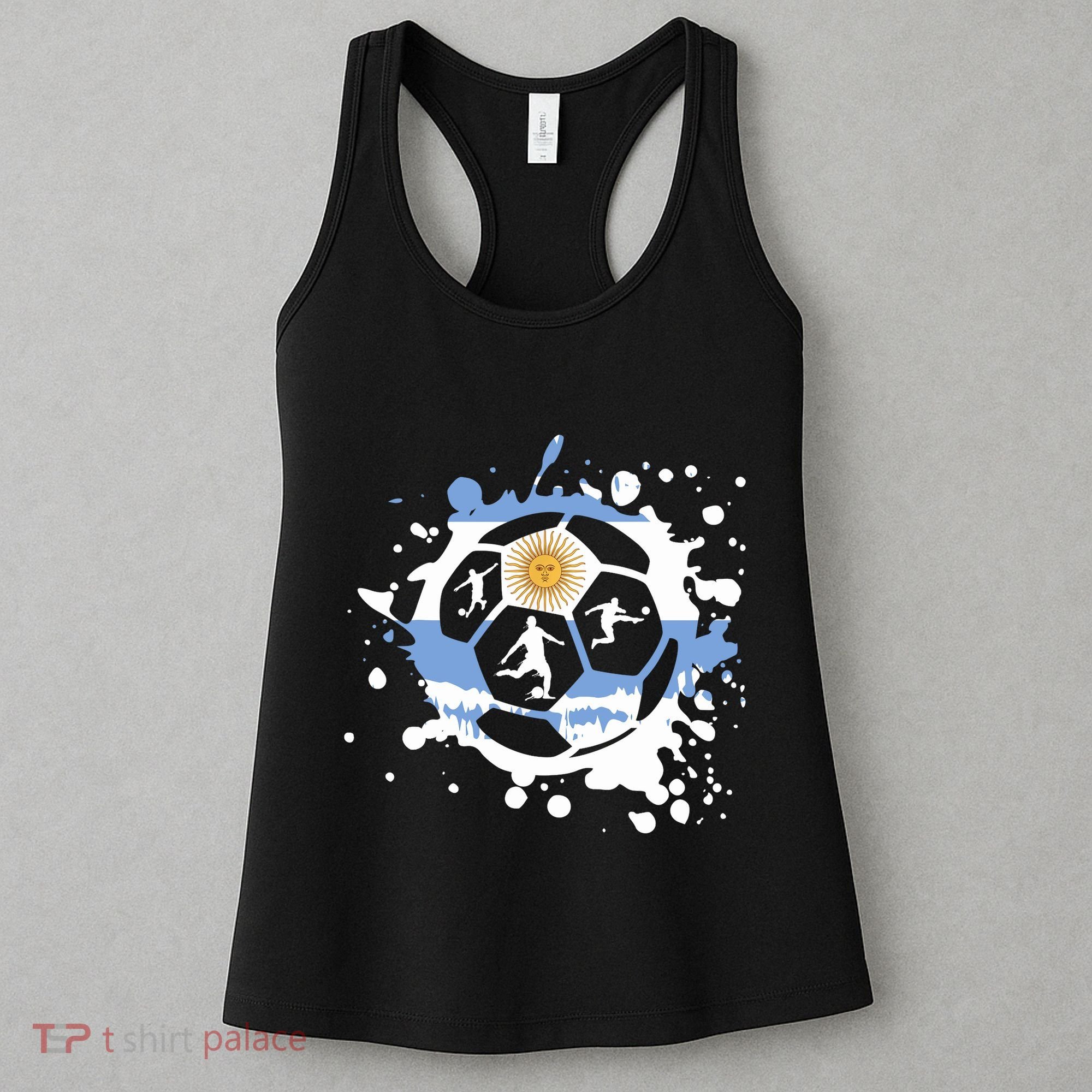 Argentina Soccer Argentinian Flag Jersey Football Fans Women's Tank Top