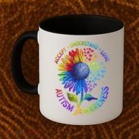 Autism Sunflower Autism Awareness Sunflower Coffee Mug thumb 2