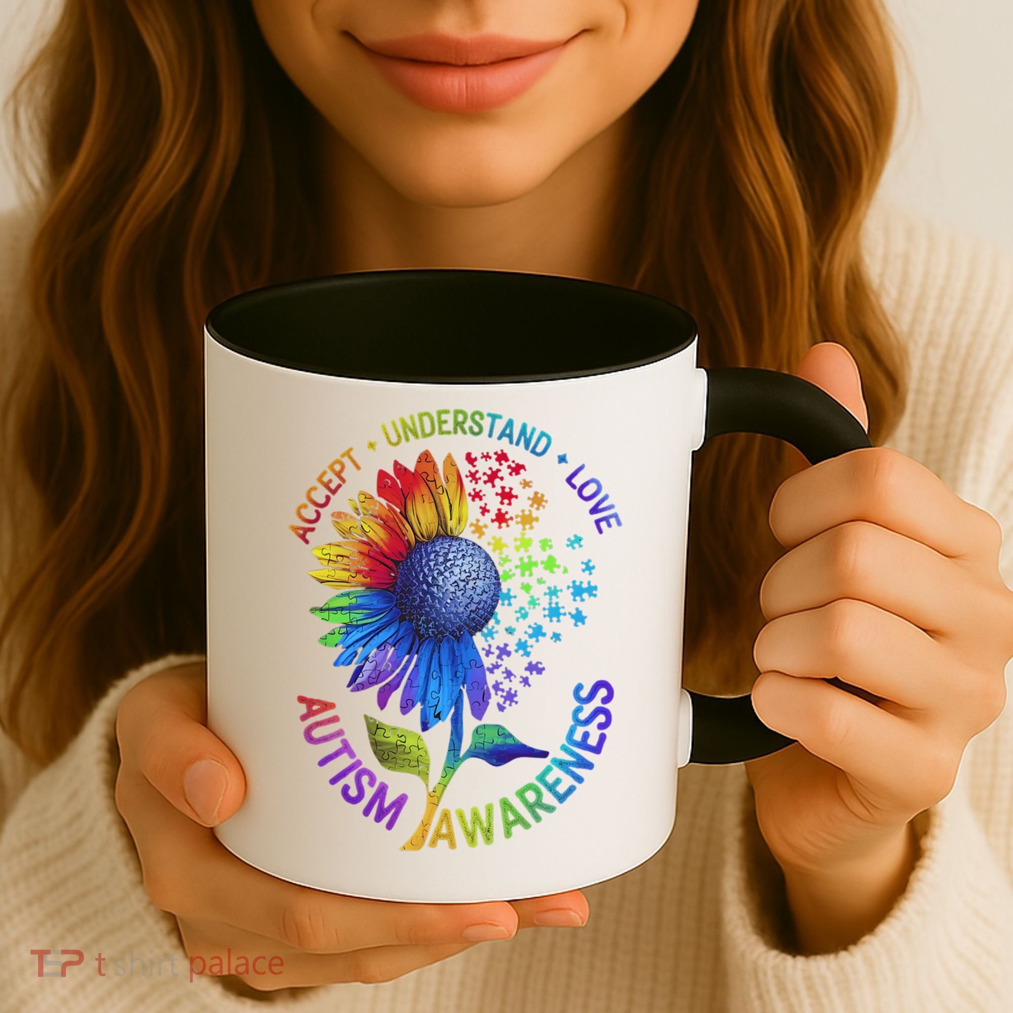 Autism Sunflower Autism Awareness Sunflower Coffee Mug