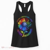 Autism Sunflower Autism Awareness Sunflower Women's Tank Top thumb 0
